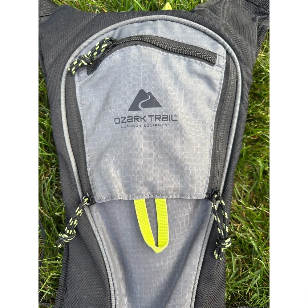 Ozark Trail Hydration Pack Backpack Black Gray Neon Yellow Hiking Cycling Bag
